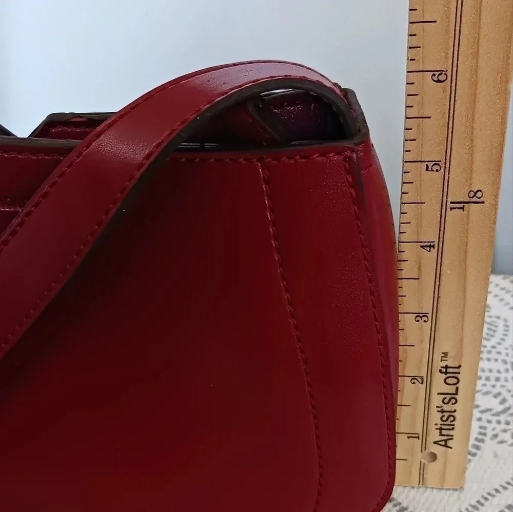 Mondani shoulder bag faux leather purse burgundy color - Picture 11 of 11